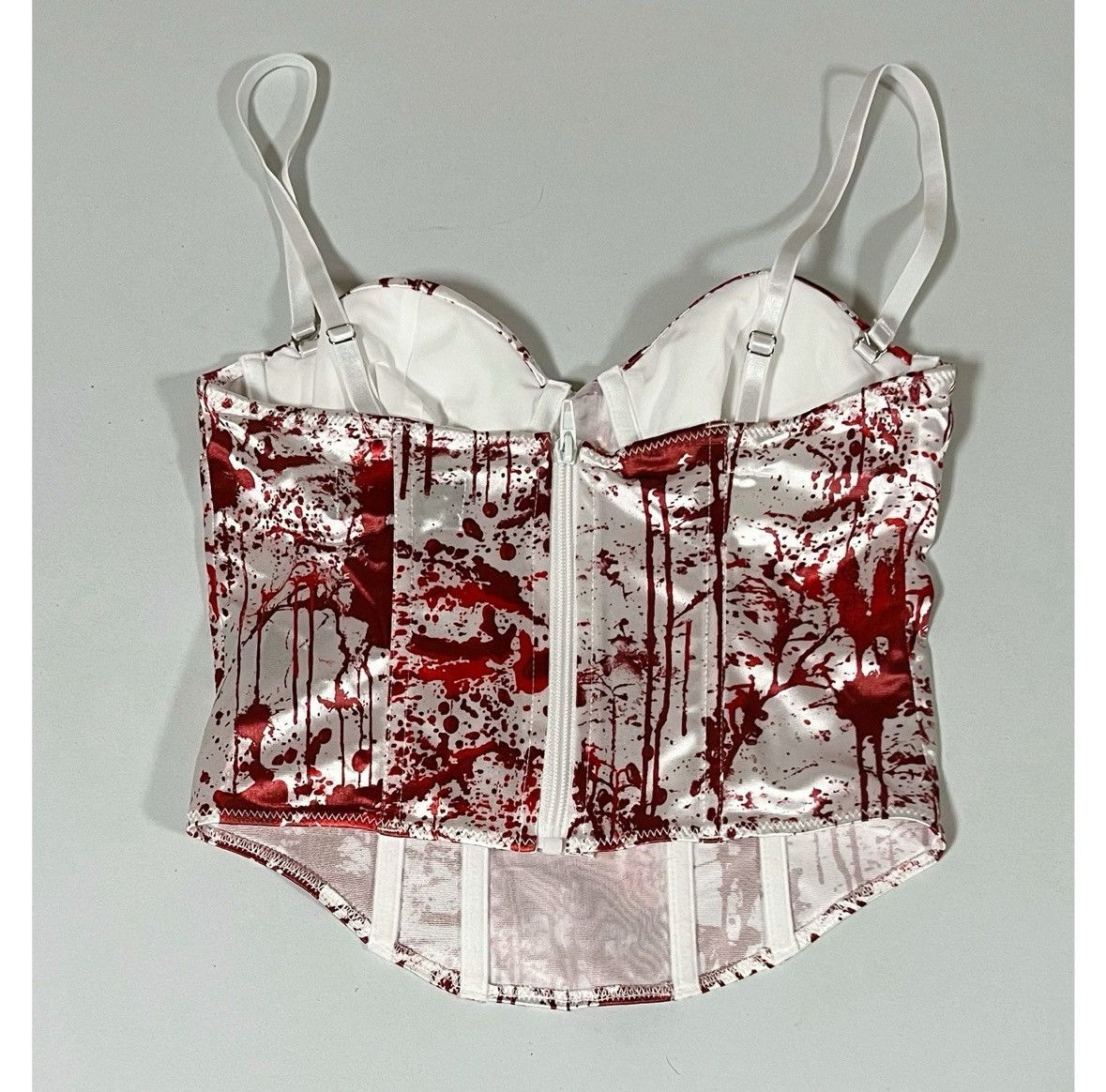 Dolls Kill Dolls Kill Bloody Halloween Corset Bustier Top Shirt XS 🩸🔪 Size XS / US 0-2 / IT 36-38 - 3 Thumbnail