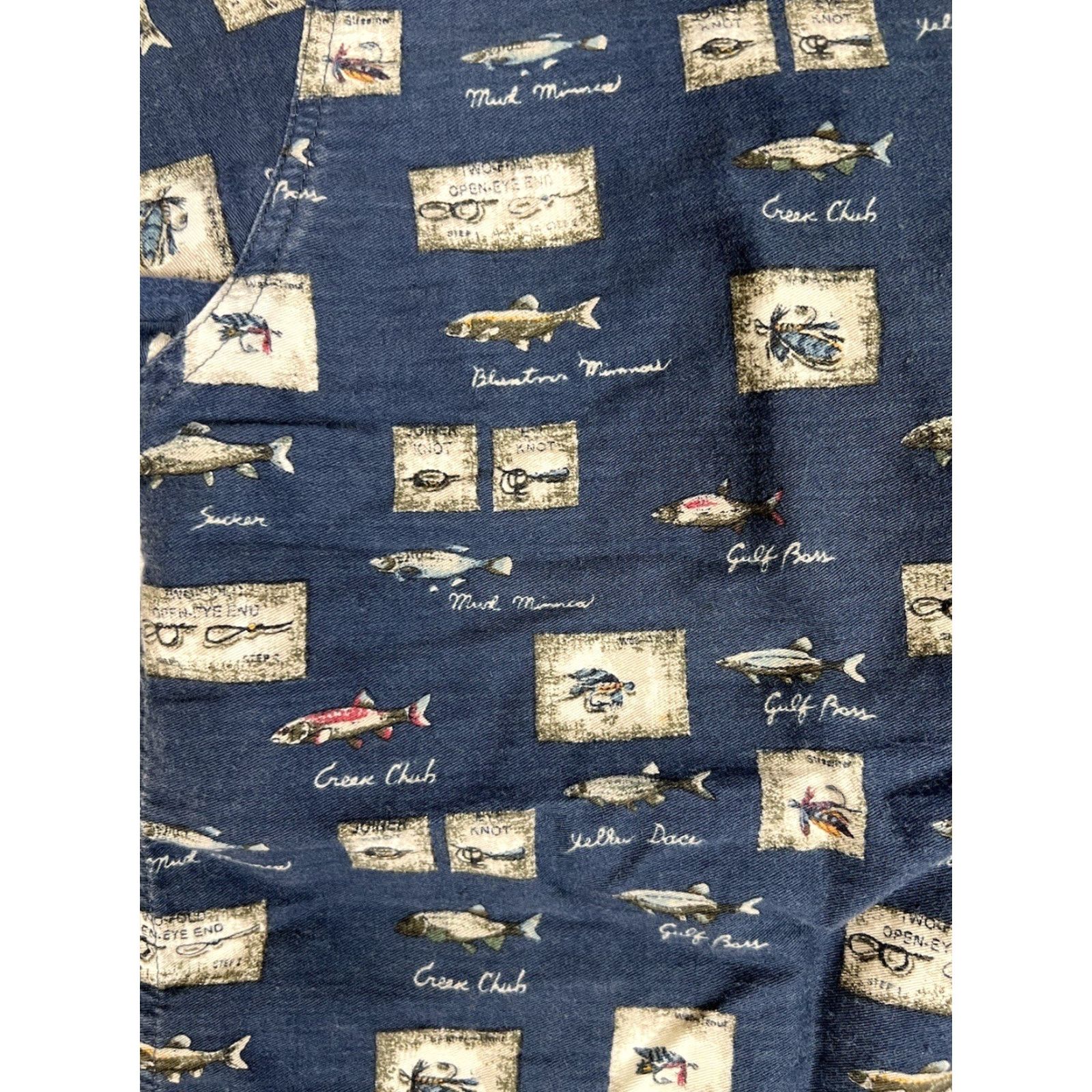 Vintage VINTAGE Woolrich Shirt Button-Up Short Sleeve Fish All Over Print Size L Blue Cotton Knit Pattern 90s Animals Outdoor Mens Size US L / EU 52-54 / 3 - 3 Thumbnail
