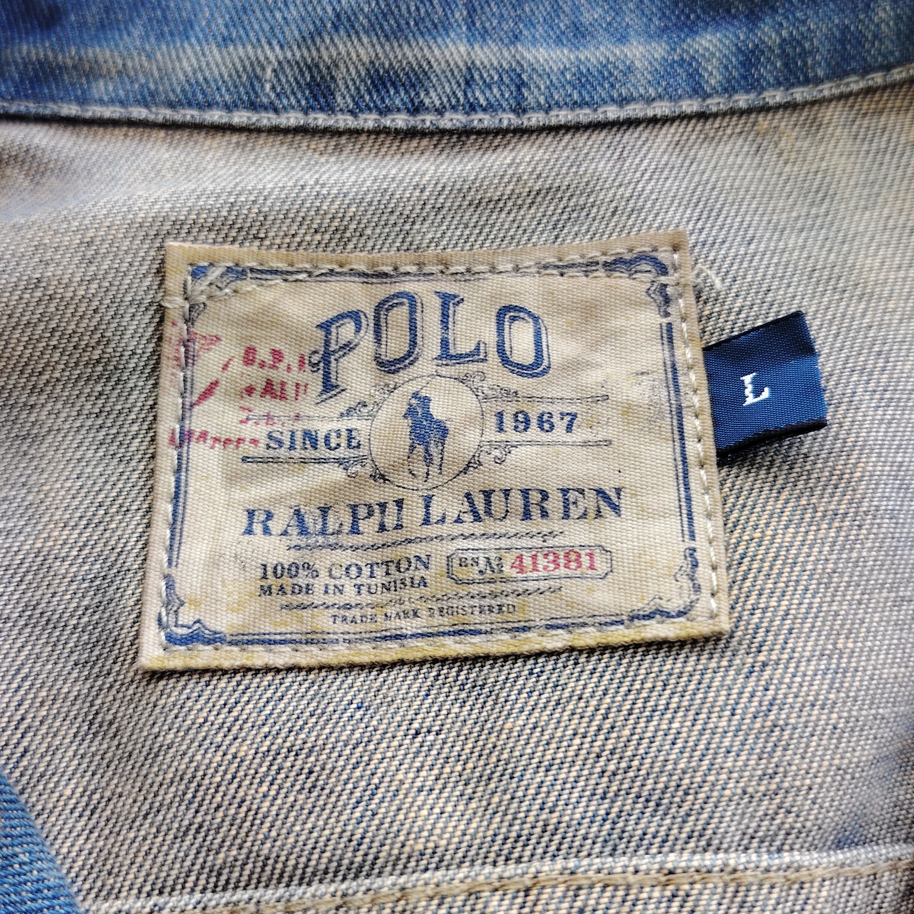 Polo Ralph Lauren Polo Ralph Lauren RL Blue Denim Jeans Jacket Classic Size US L / EU 52-54 / 3 - 3 Thumbnail