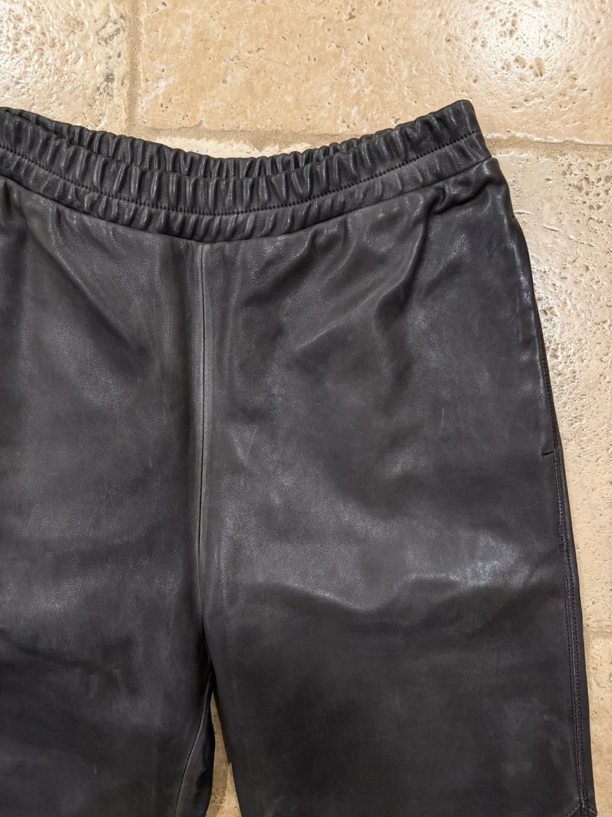 Acne Studios Acne Studios Leather Dark Brown Straight Leg Pants Size 32" / US 10 / IT 46 - 6 Thumbnail