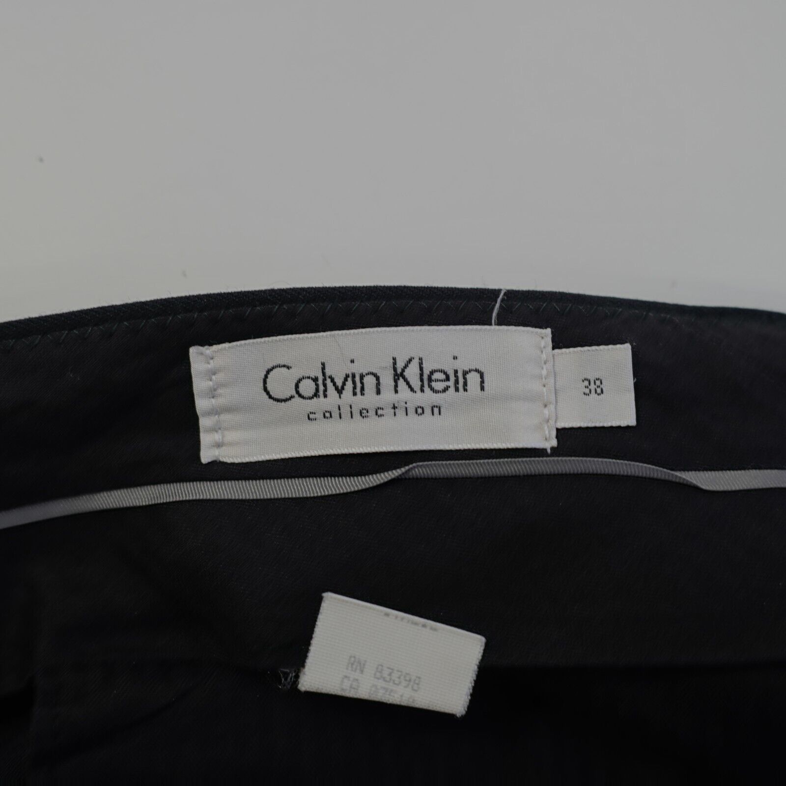 Calvin Klein Calvin Klein 38/30 Black Wool Flat Front High Rise Dress Pan Size 38R - 5 Thumbnail