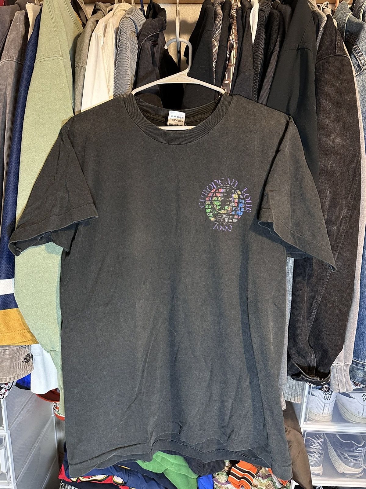 image of Band Tees x Vintage Grateful Dead European Tour in Black, Men's (Size Large)