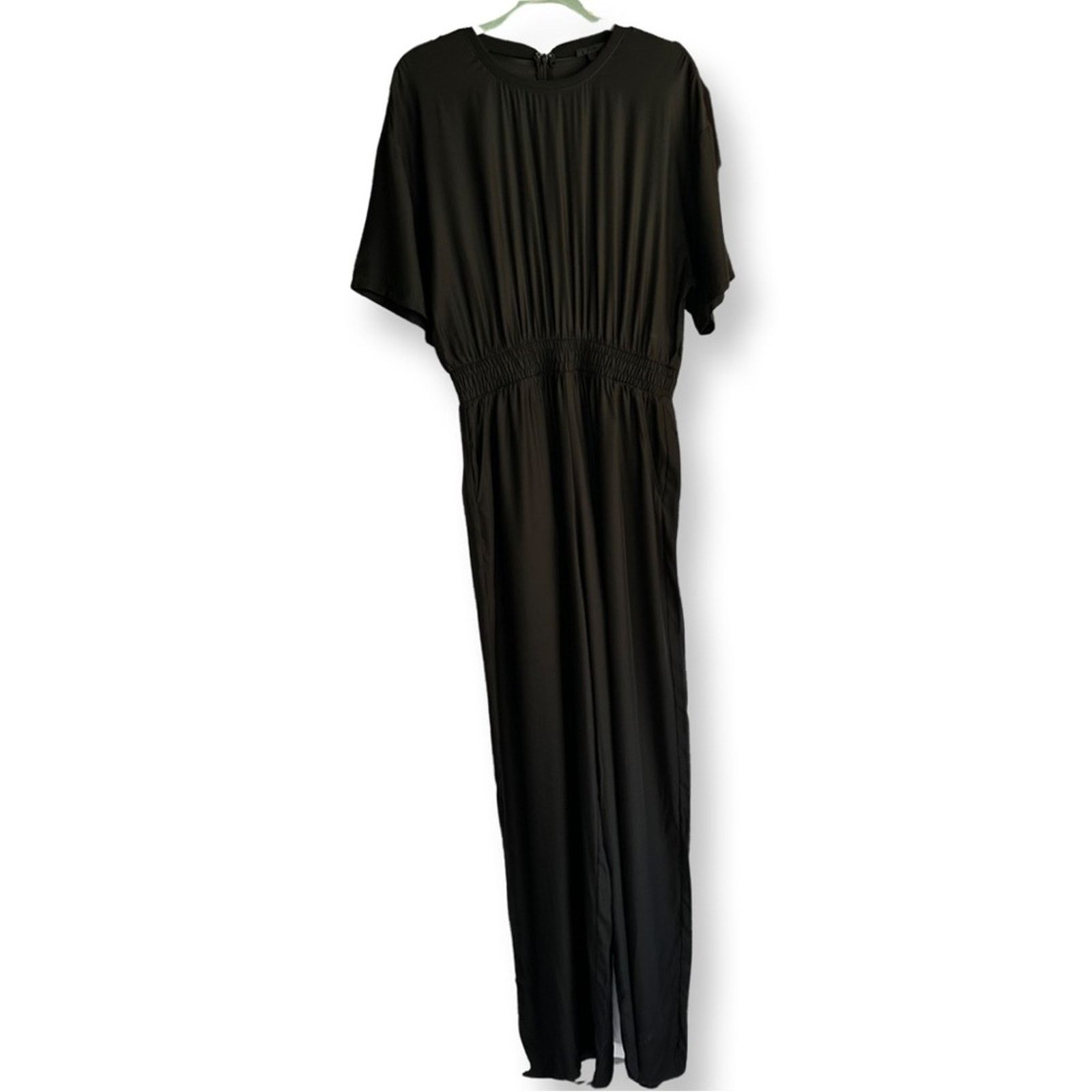ATM Anthony Thomas Melillo New ATM Women's Black Charmeuse Silk Jumpsuit Size 30" / US 8 / IT 44 - 4 Thumbnail