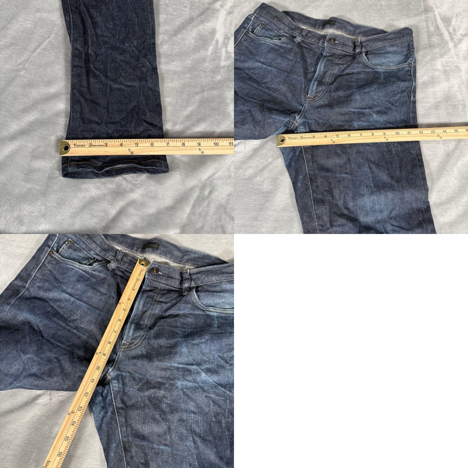 Uniqlo Uniqlo Jeans Mens 35x32 Skinny Slim Fit Faded Dark Wash Denim 5-Pocket Zip Inseam 29 Blue | Regular Fit Jeans Mens Size US 35 - 9 Thumbnail