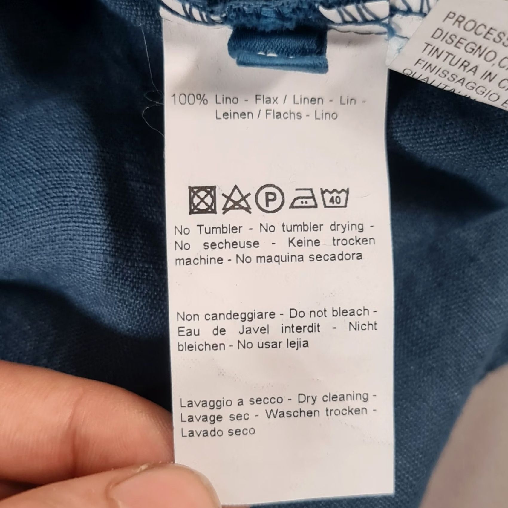 120% Lino VINTAGE 120% Lino Dress Blue Knee Length Linen 48 Womens Summer Casual Boat Neck 3/4 Sleeve Size XL / US 12-14 / IT 48-50 - 7 Thumbnail