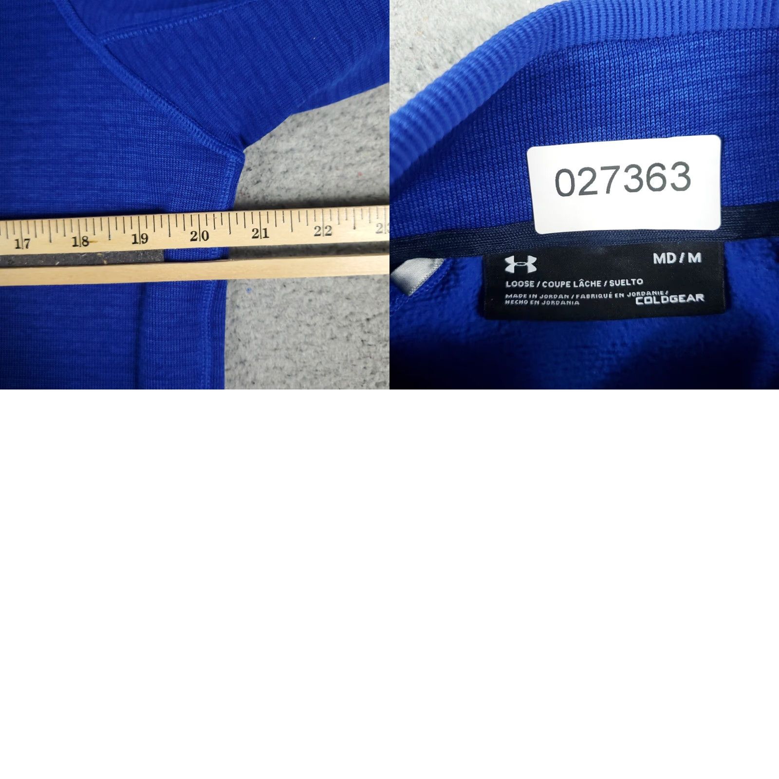 Under Armour Under Armour Coldgear Pullover Sweater Mens Medium Blue 1/4 Zip Long Sleeve Size US M / EU 48-50 / 2 - 8 Thumbnail