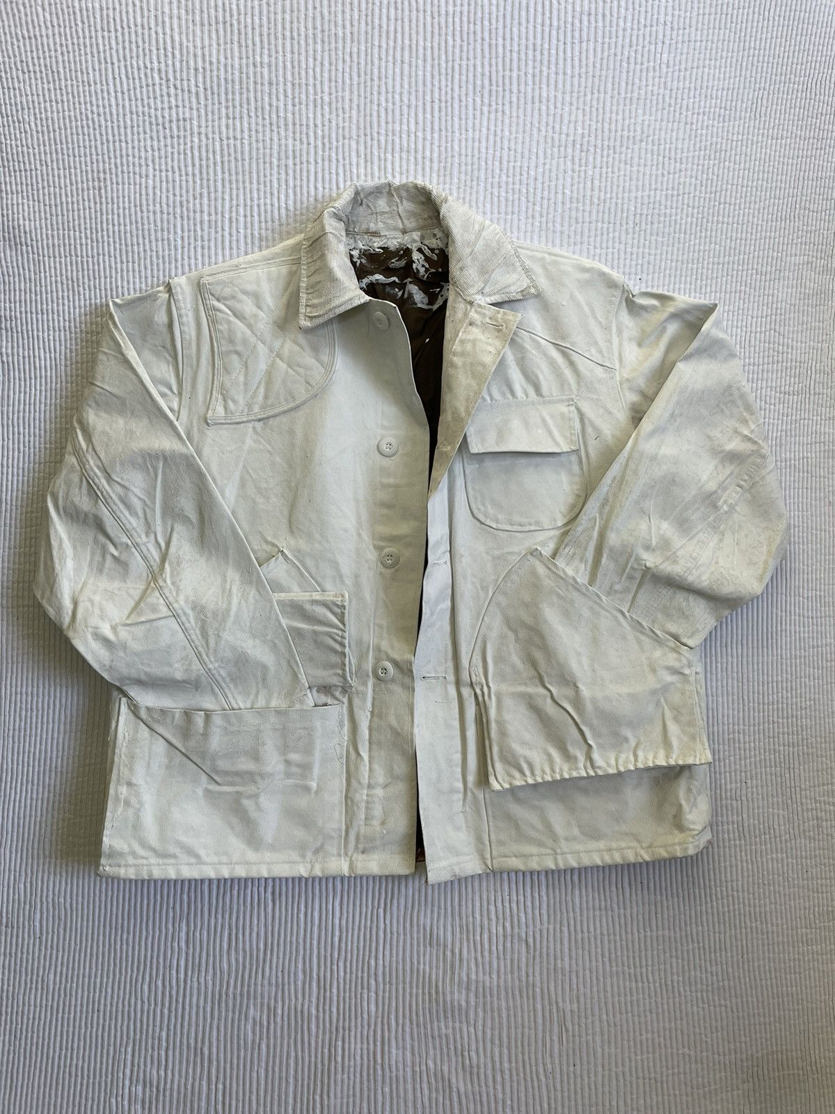 Handmade Duck Hunting Coat in White Size US L / EU 52-54 / 3 - 6 Thumbnail