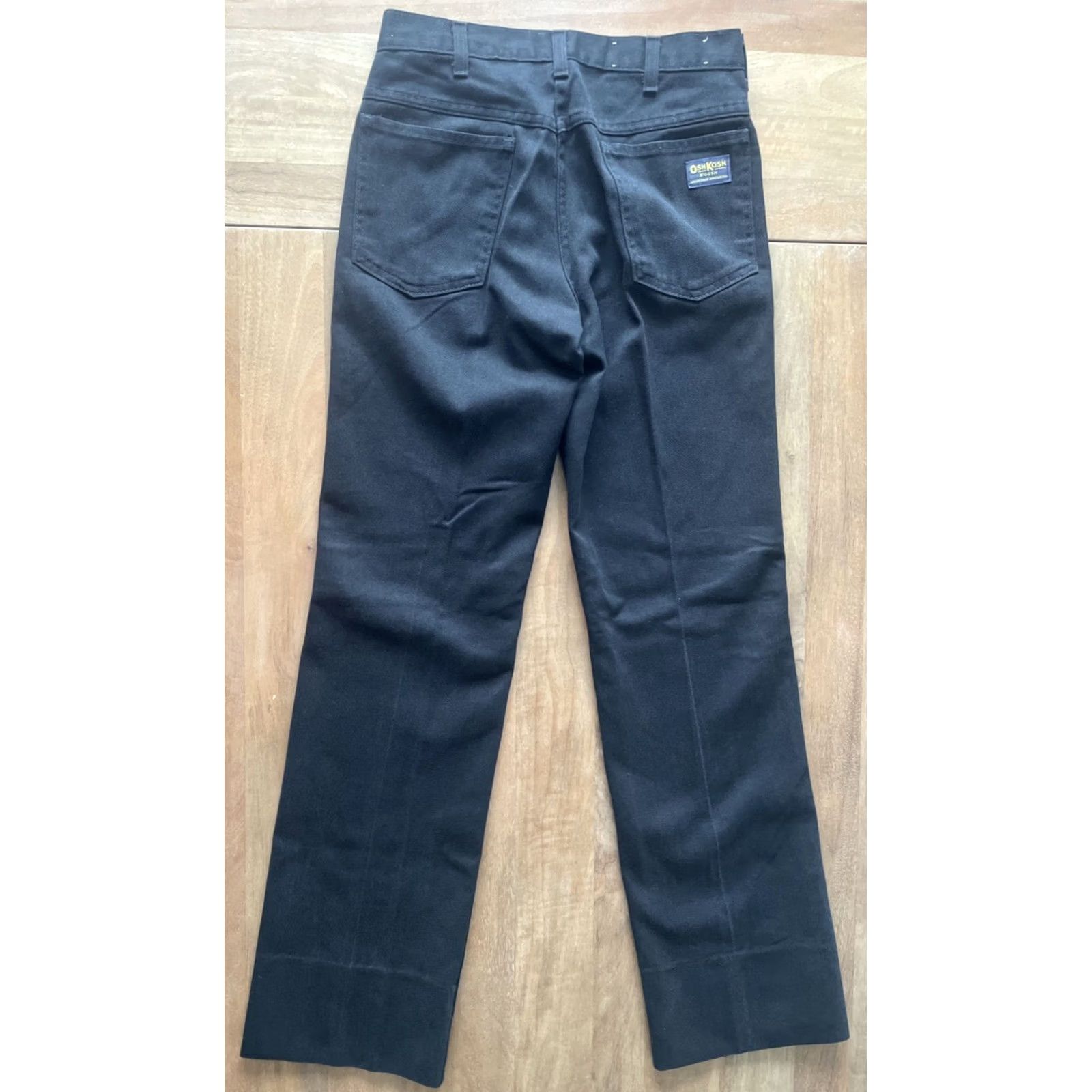 Vintage VINTAGE Oshkosh B'gosh Denim Carpenter Jeans 28x32 Black Union Made USA 80s 50s 60s 70s Workwear Mens Straight 5-Pocket Denim Tailor Hemmed Size US 28 / EU 44 - 2 Thumbnail