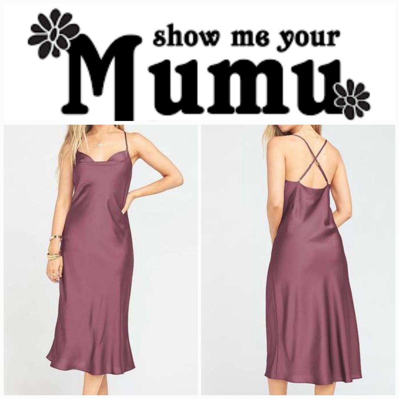 Show Me Your MuMu NWT Show Me Your MuMu Verona Sz. XL Dusty Plum Luxe Satin Size XL / US 12-14 / IT 48-50 - 1 Thumbnail