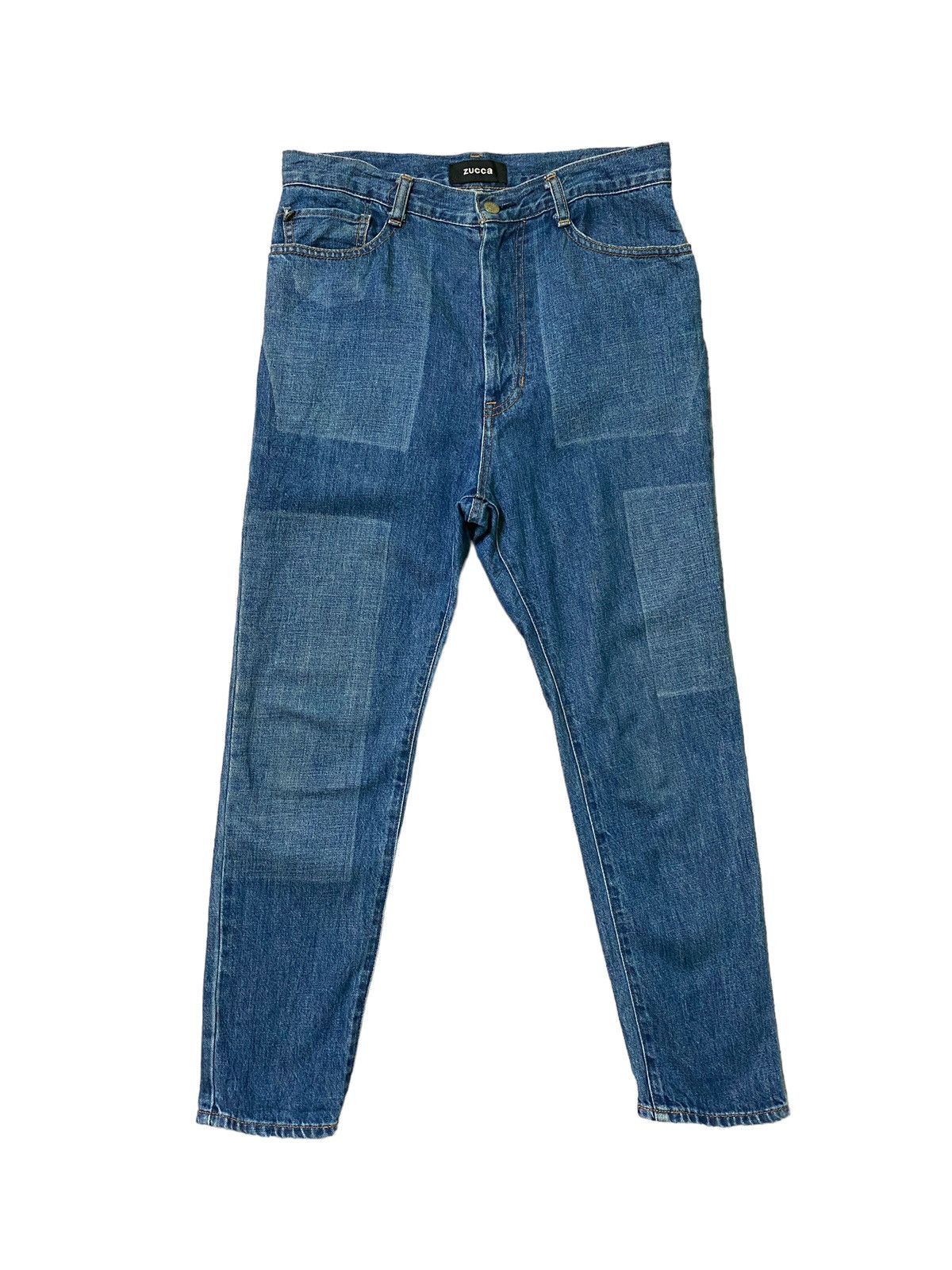 image of Cabane De Zucca x Zucca Vintage Zucca Acid Wash Style Skinny Denim Jean in Blue, Men's (Size 28)