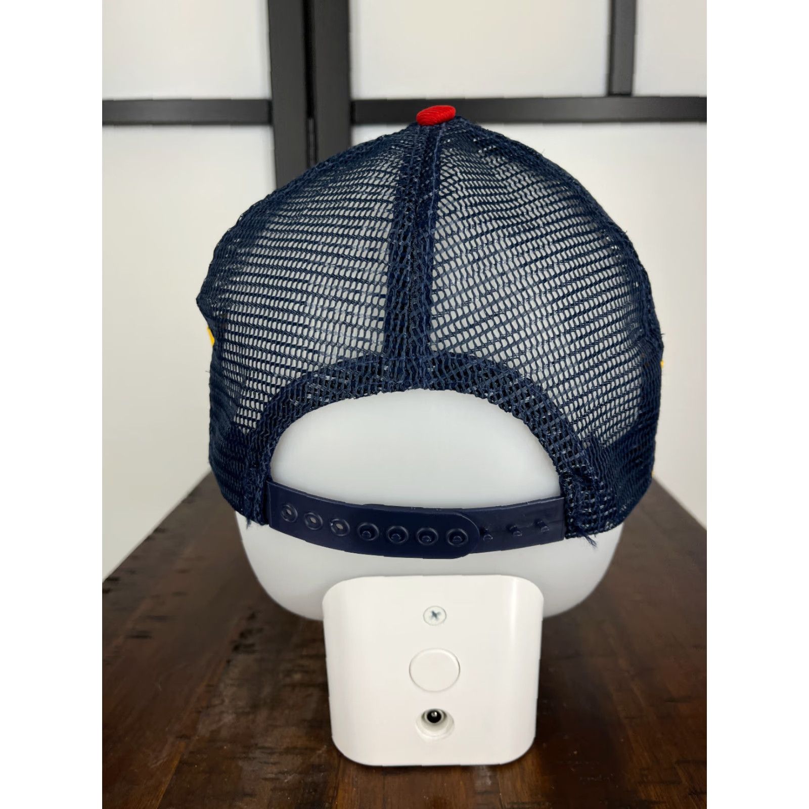 Vintage VTG Menlo Rexford Coop Hat Cap Snap Back Adult One Size Blue Red Trucker Stripe Hat Size ONE SIZE - 6 Thumbnail