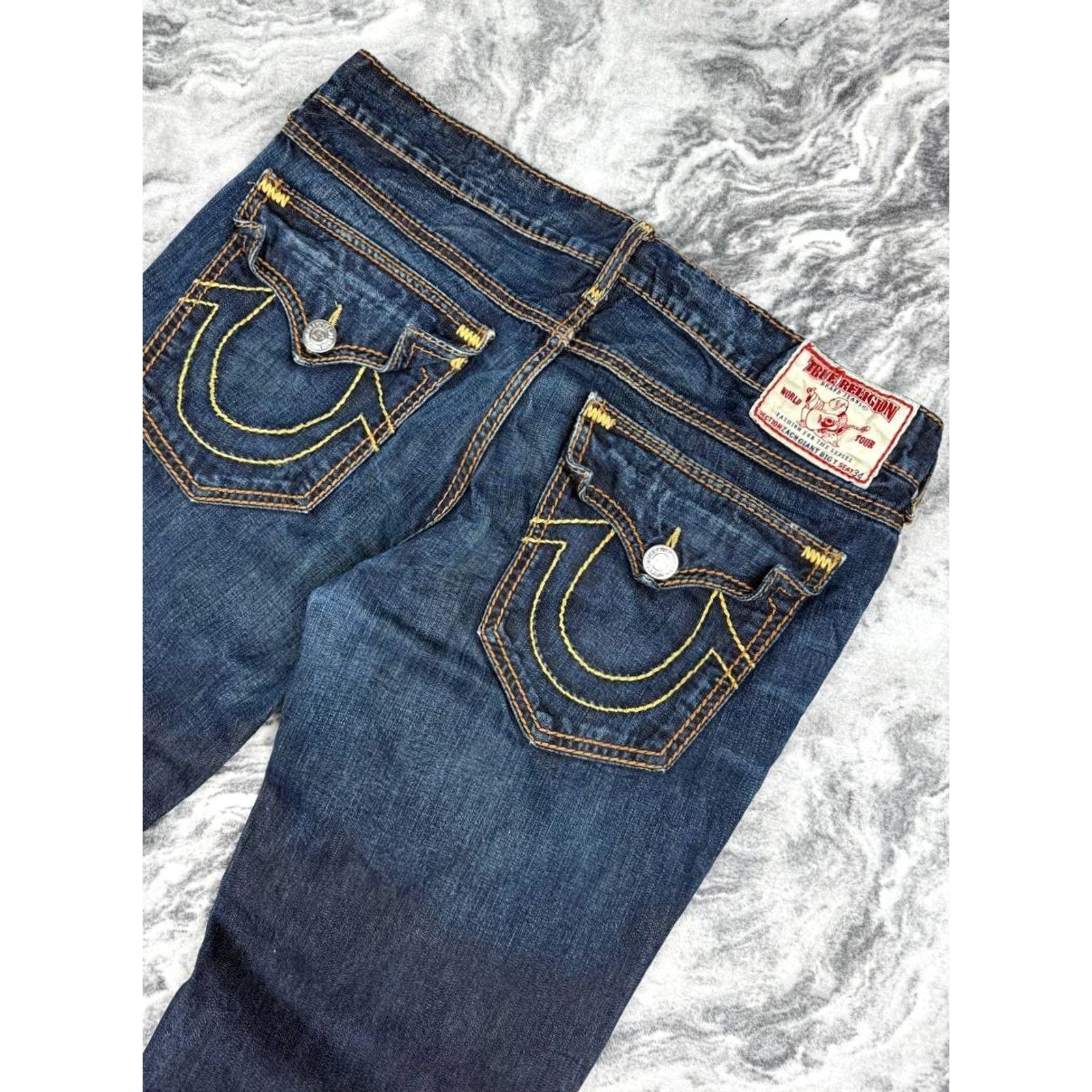 True Religion VINTAGE True Religion Denim Jeans Men Size 38 Blue Baggy 5-Pocket Design Cotton Straight Jeans World Tour Size US 38 / EU 54 - 3 Thumbnail