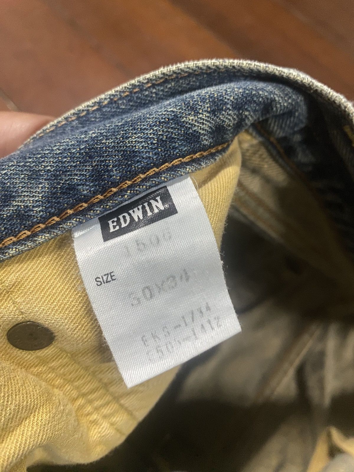 Kapital VINTAGE EDWIN 505 SELVEDGE BAGGY RUSTY DISTRESSED DENIM Size US 32 / EU 48 - 16 Thumbnail