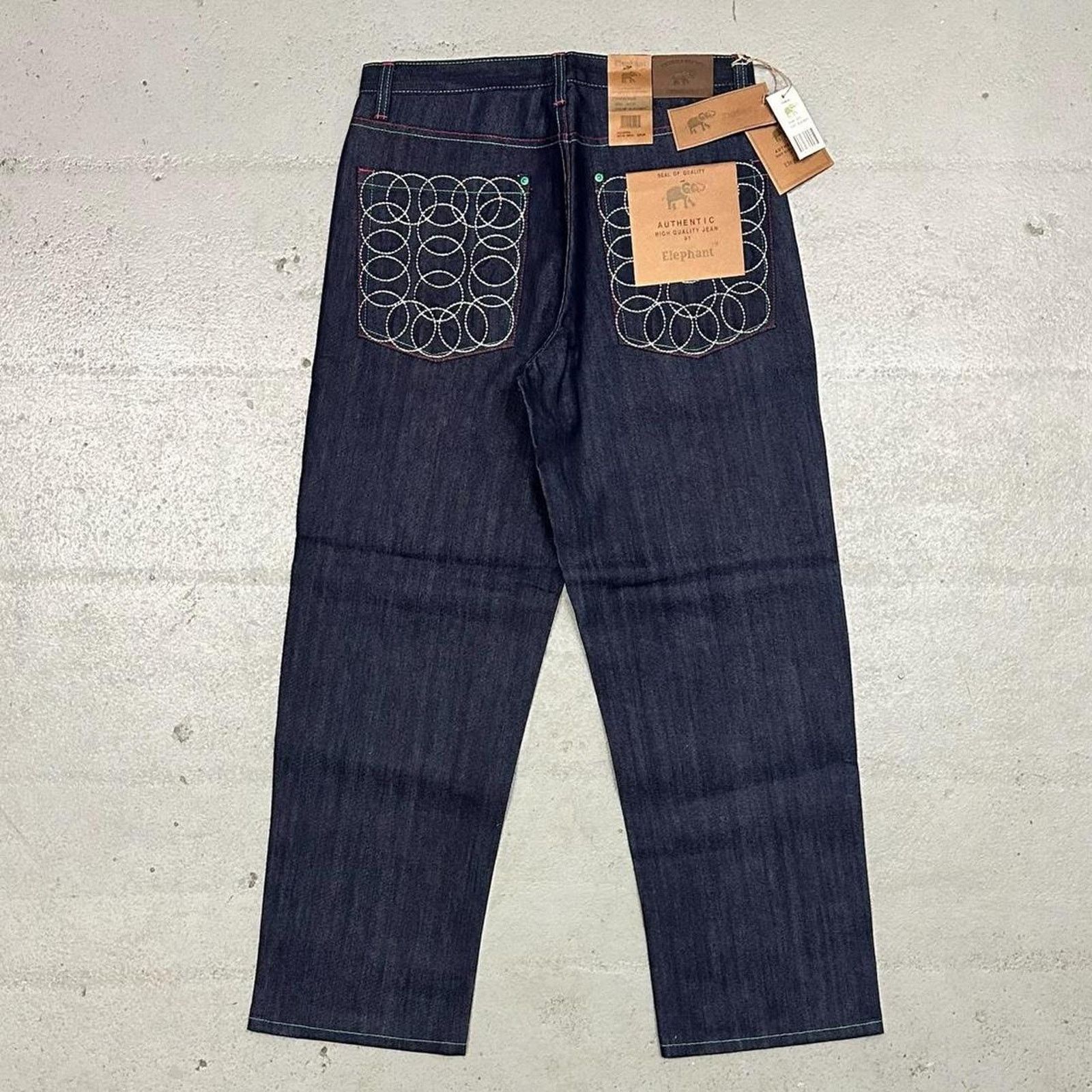 Vintage Vintage Baggy Y2k Blue Raw Denim Design Jeans Men 36x32 Size US 36 / EU 52 - 1 Thumbnail