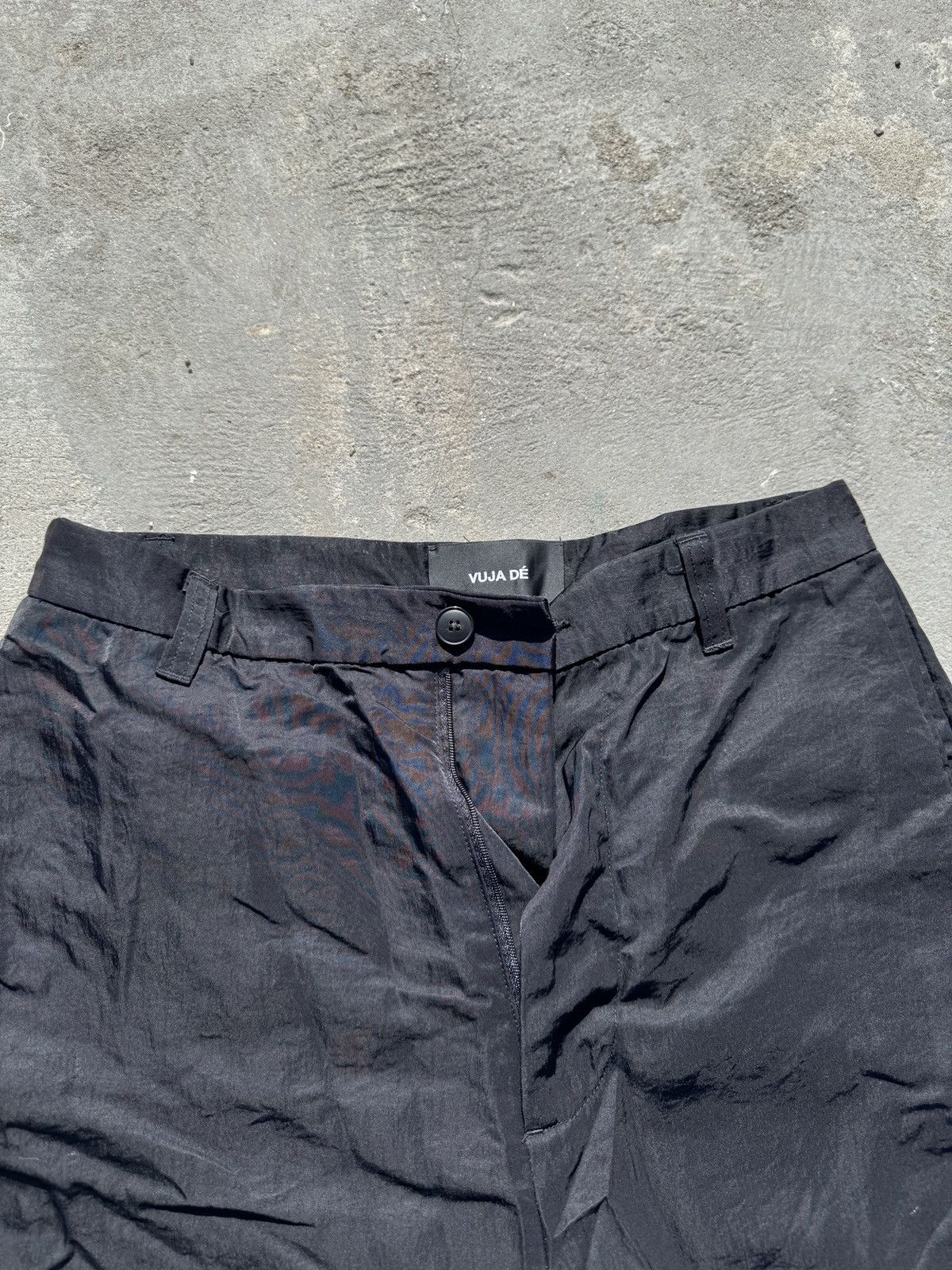 Vuja De VD Crushed Nylon Track Pants | Grailed
