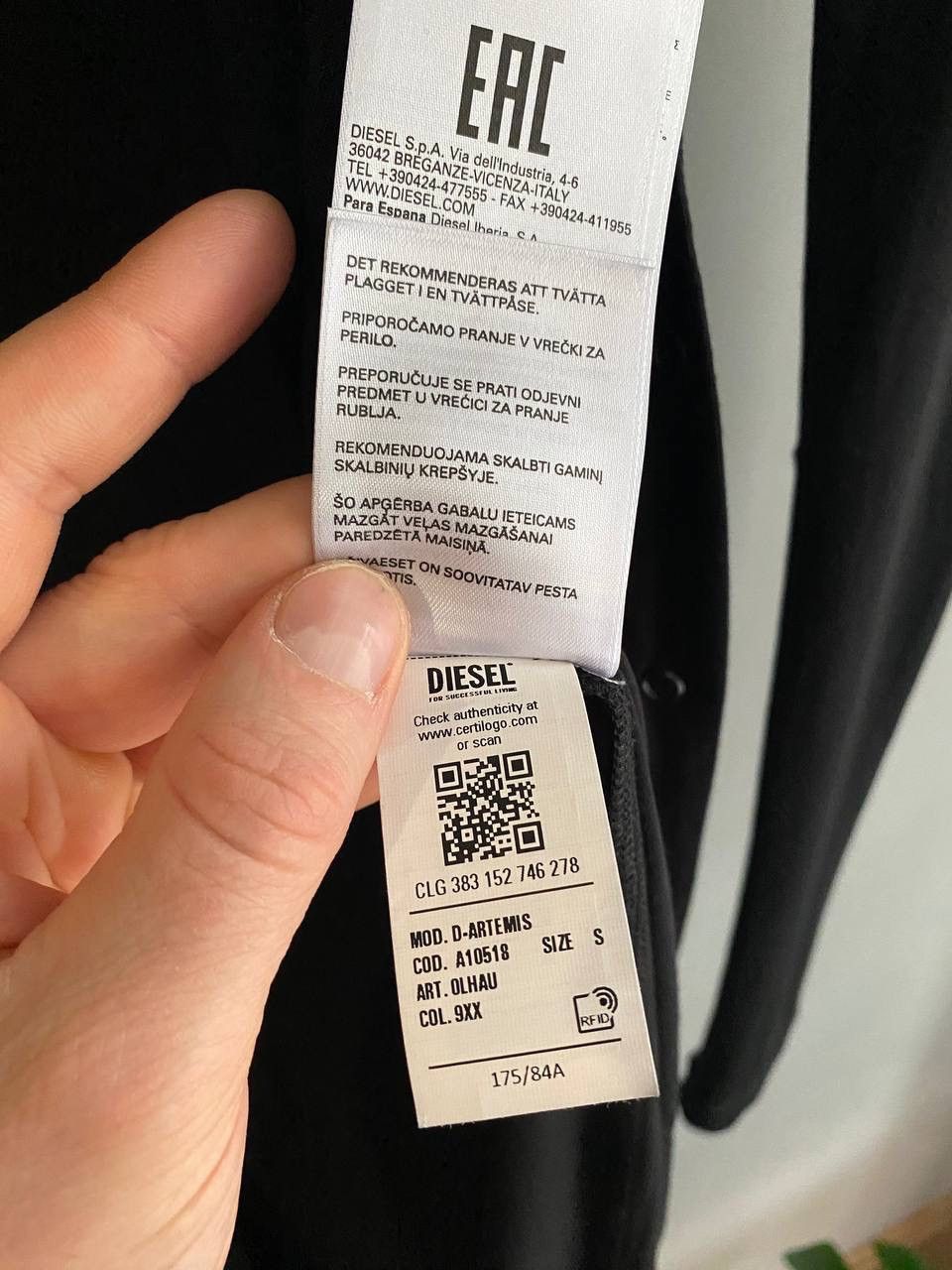 Diesel Diesel D-Artemis Women's Black Knit Maxi Dress, Size S Size S / US 4 / IT 40 - 20 Thumbnail