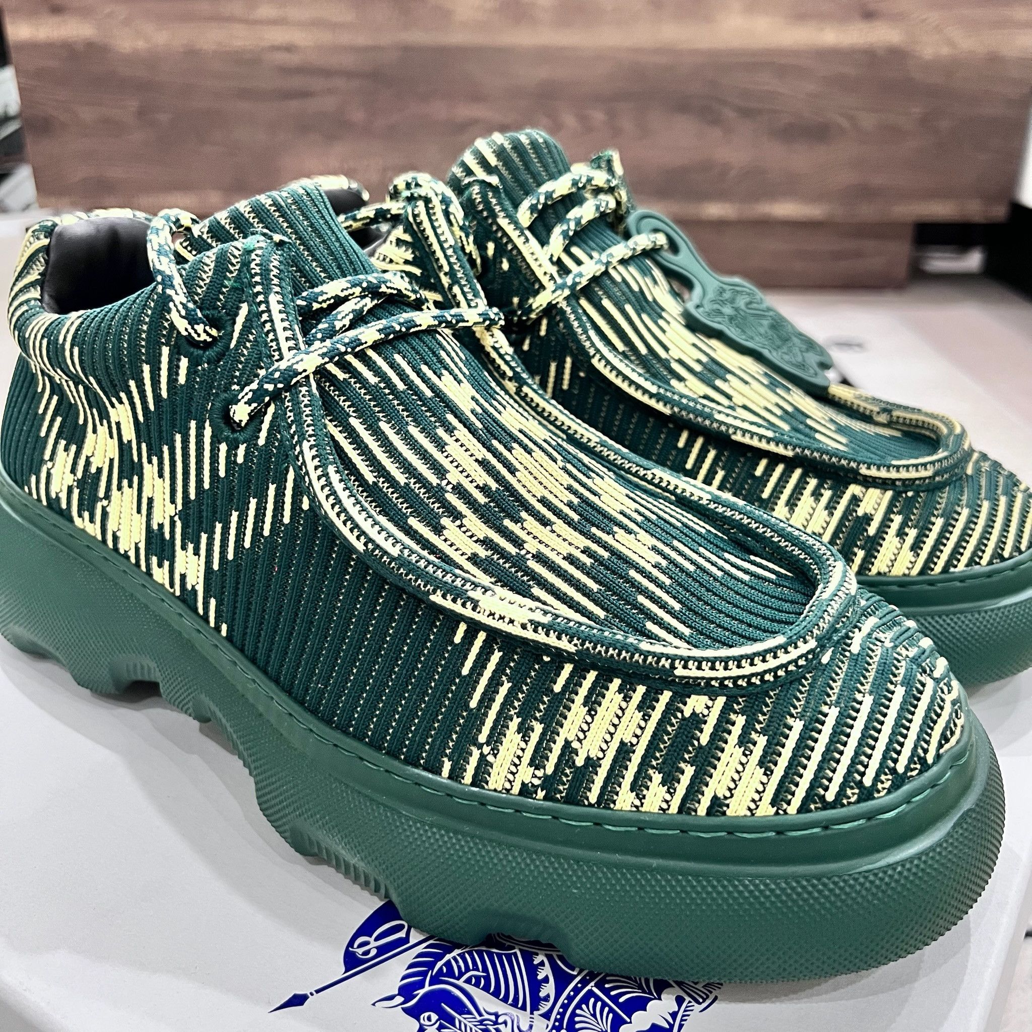 Burberry Burberry EKD Check Print Platform Embroidered Derby Shoes Size US 10 / EU 43 - 5 Thumbnail