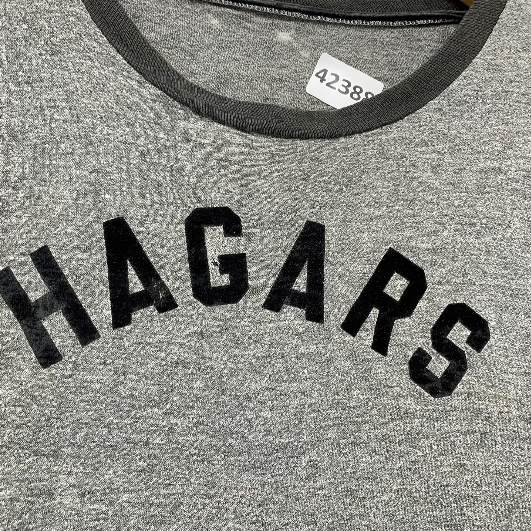 Haggar VINTAGE Hagar T-Shirt Mens Large Gray Short Sleeve Ringer Tee Made USA 70s Size US L / EU 52-54 / 3 - 5 Thumbnail