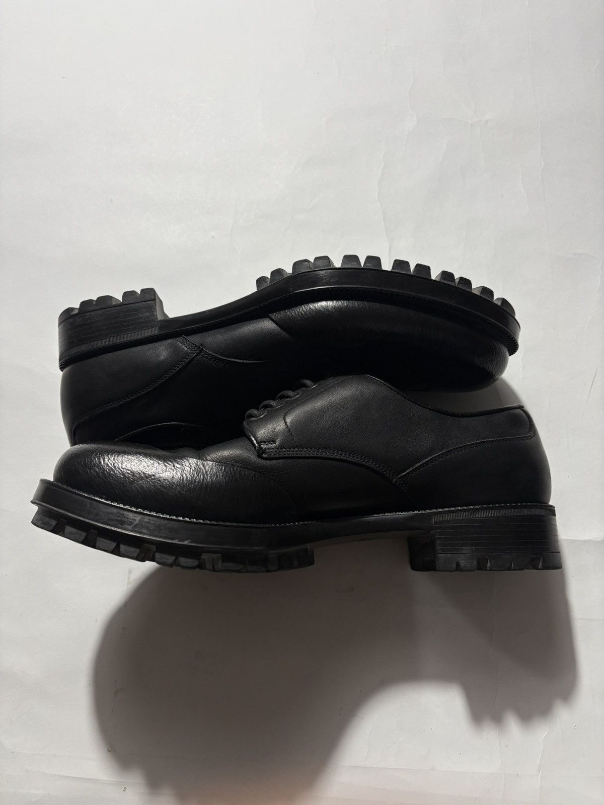 Prada PRADA BRUSHED LEATHER DERBY SHOES Size US 11 / EU 44 - 3 Thumbnail