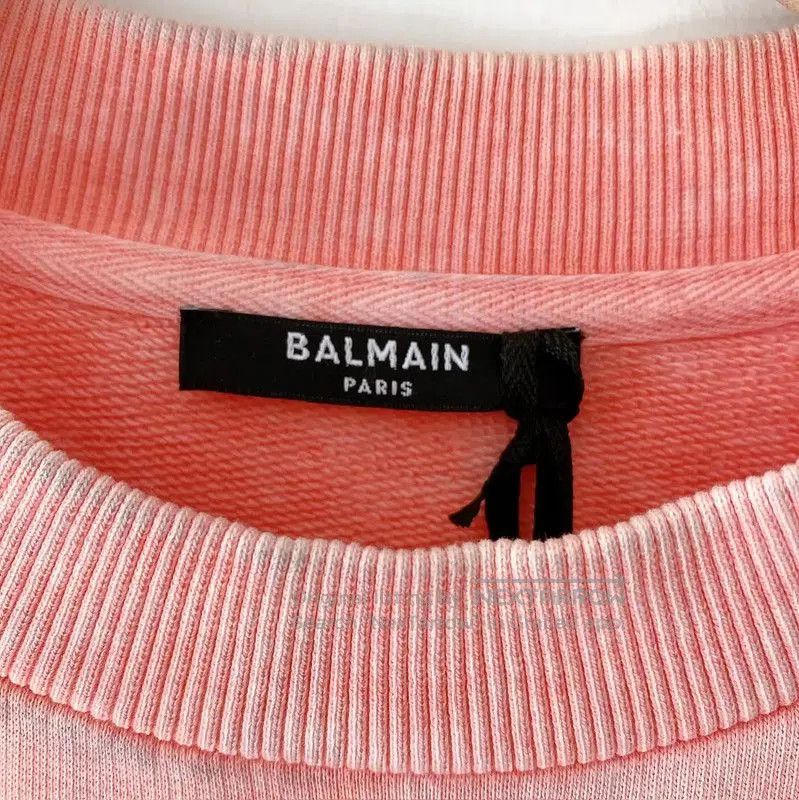 Balmain Balmain Pink Cotton Graphic Long Sleeve Sweatshirt . Size XS / US 0-2 / IT 36-38 - 6 Thumbnail