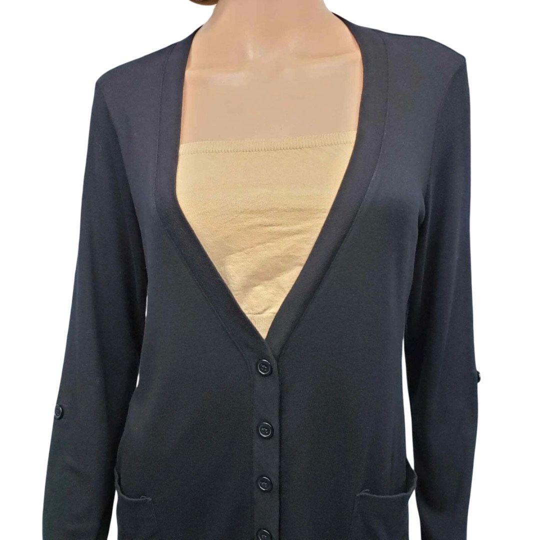 Splendid Splendid Boyfriend Cardigan Sweater Roll Tab L/S Modal Size M / US 6-8 / IT 42-44 - 3 Thumbnail