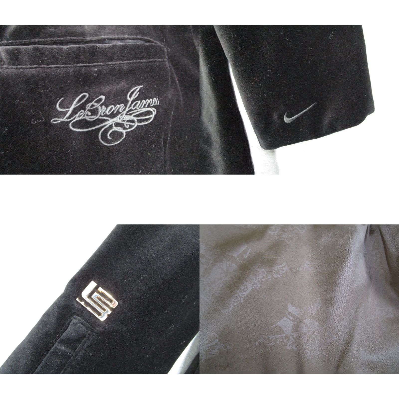 Nike Nike Jacket Mens Extra Large Black Lebron James Velvet Full Zip Signature Size US XL / EU 56 / 4 - 8 Thumbnail