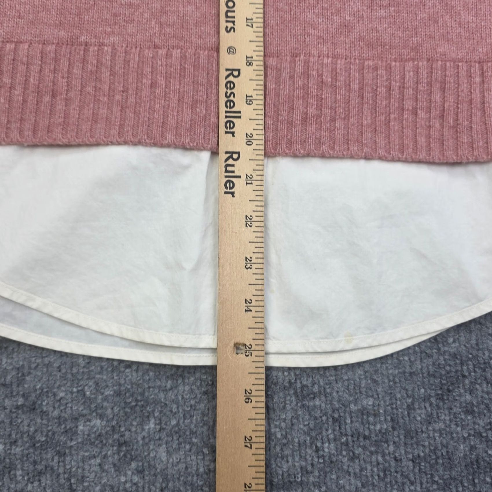 Brochu Walker Brochu Walker Nye Vest Sweater Women's Small Wool Cashmere Pink White Layered Size S / US 4 / IT 40 - 7 Thumbnail