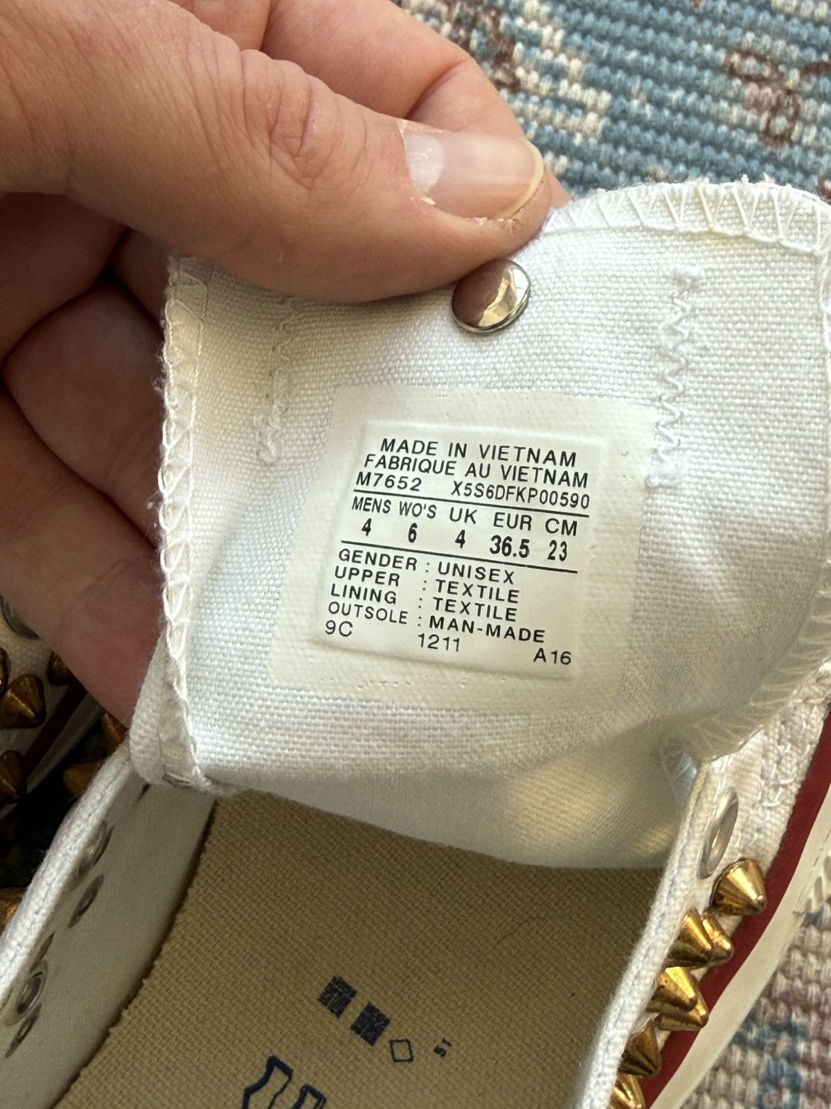 Converse Rare Converse Maltese Lab All Stars Studs Skull Shoes Sz36,5 Size US 6.5 / IT 36.5 - 13 Thumbnail