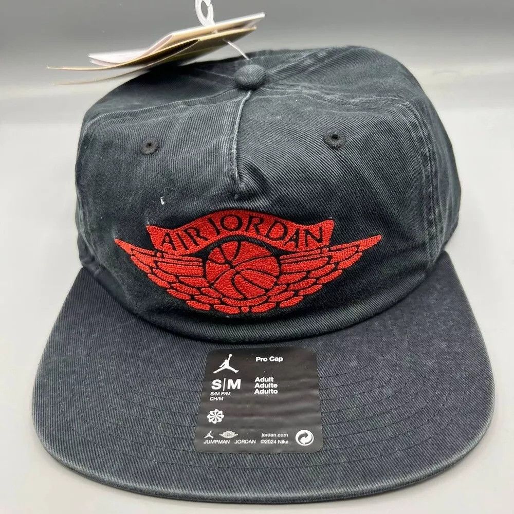 Jordan Brand Air Jordan Wings Hat Men S-M Denim Washed Jumpman Strap Back Size ONE SIZE - 1 Thumbnail