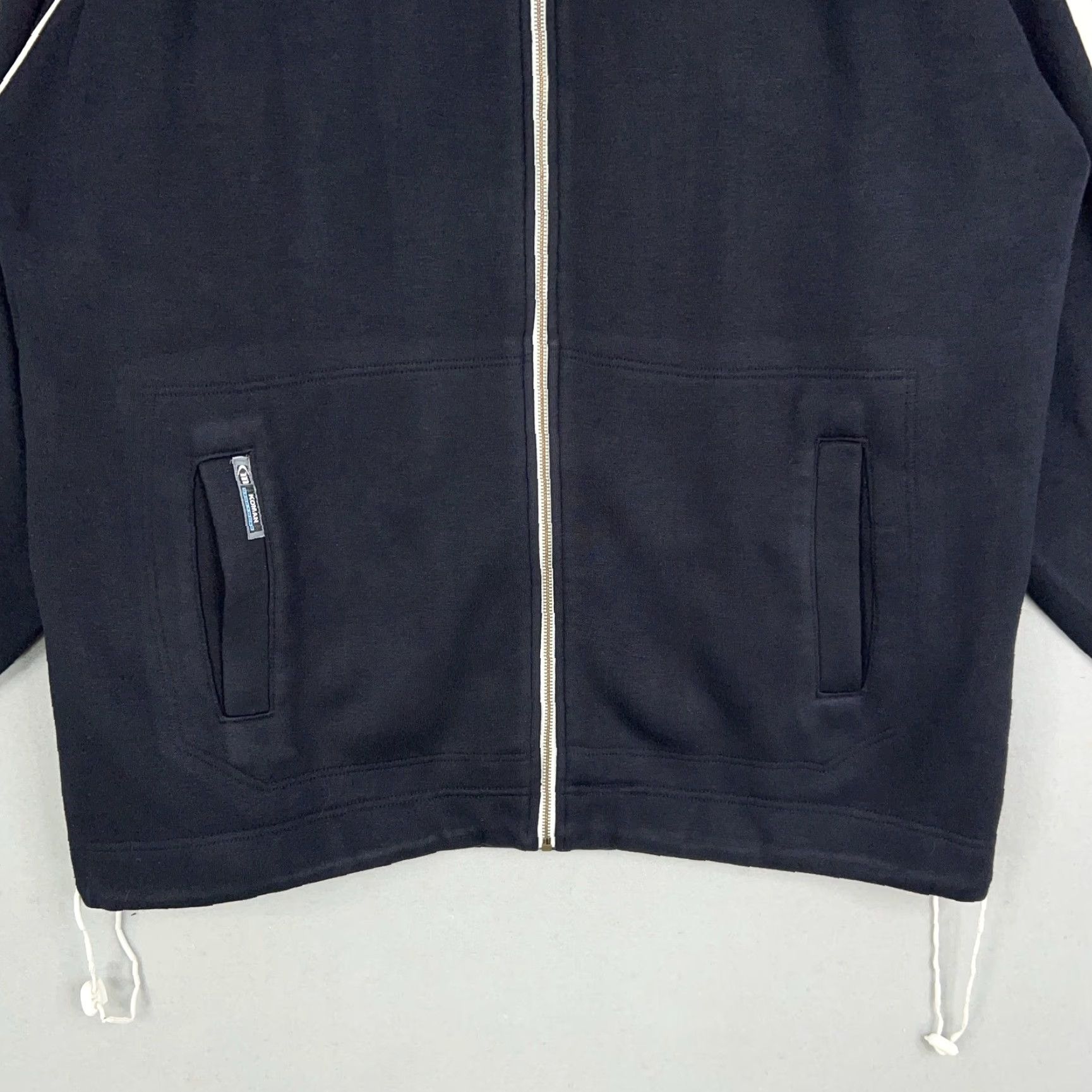 Vintage VINTAGE Koman Jacket Mens XL Black White Full Zip Track Striped Athletic Hip Hop Shirt Size US XL / EU 56 / 4 - 3 Thumbnail