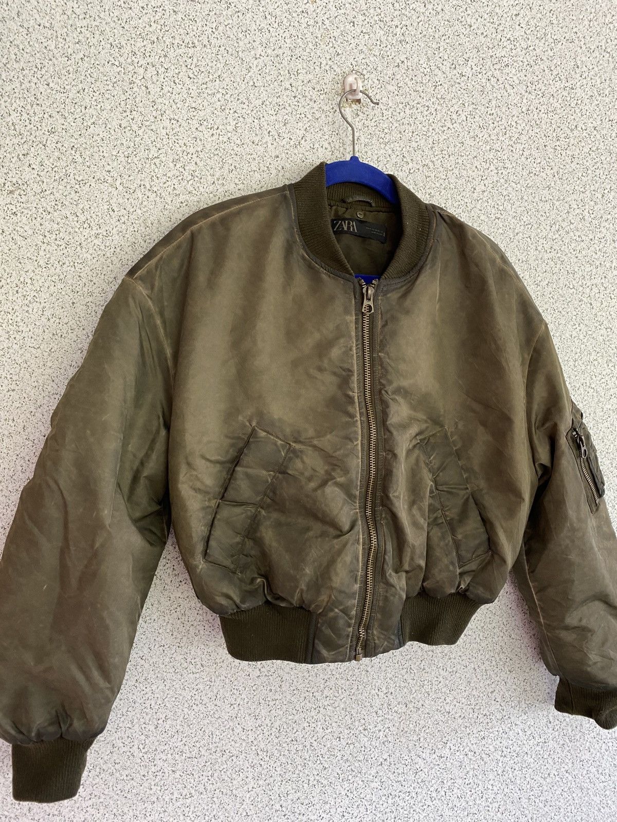 Zara ZARA Basic Military Bomber Jacket Alpha Croptop for Women Size M / US 6-8 / IT 42-44 - 4 Thumbnail