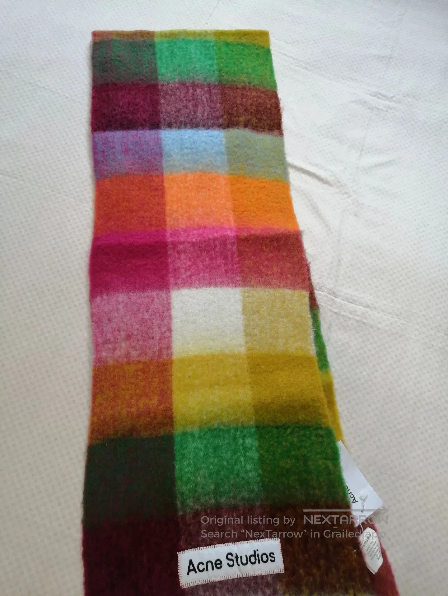 Acne Studios Acne Studios Classic Plaid Fringe Scarf. Size ONE SIZE - 3 Thumbnail