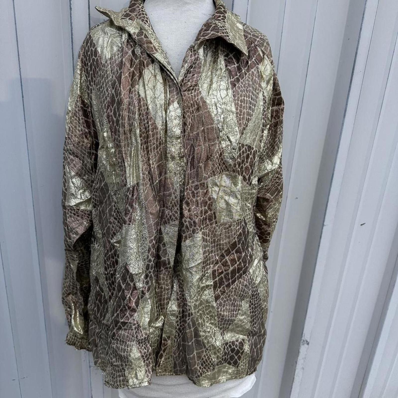 Other vintage metallic blouse flawed Size M / US 6-8 / IT 42-44 - 8 Thumbnail