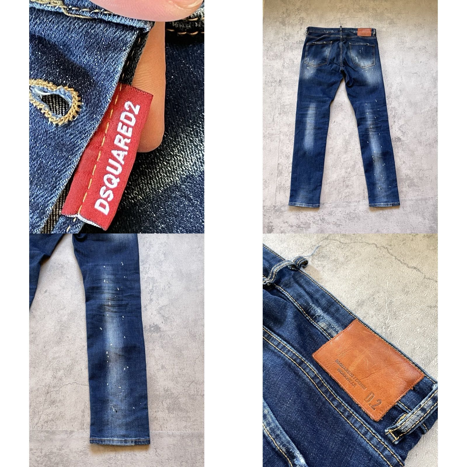 Dsquared2 Dsquared2 Slim Jeans Distressed Paint Denim Jeans Made In Italy Size 48 Mens Slim Blue City Biker 90s? Size US 32 / EU 48 - 9 Thumbnail