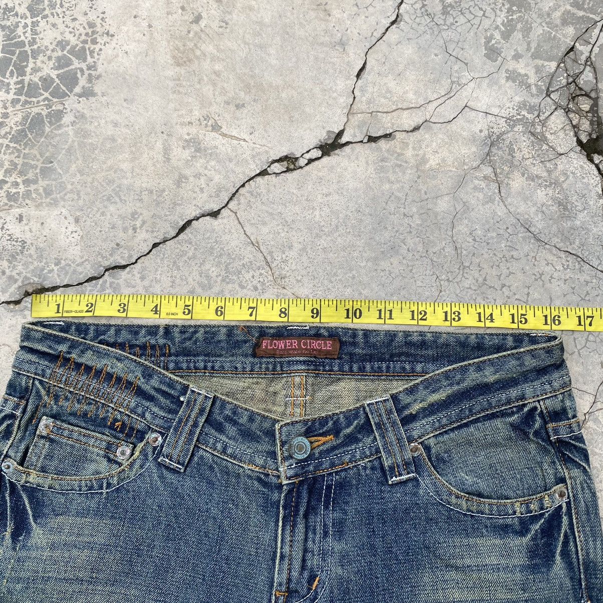 Japanese Brand FLOWER CIRCLE Distressed Flare Size US 32 / EU 48 - 10 Thumbnail