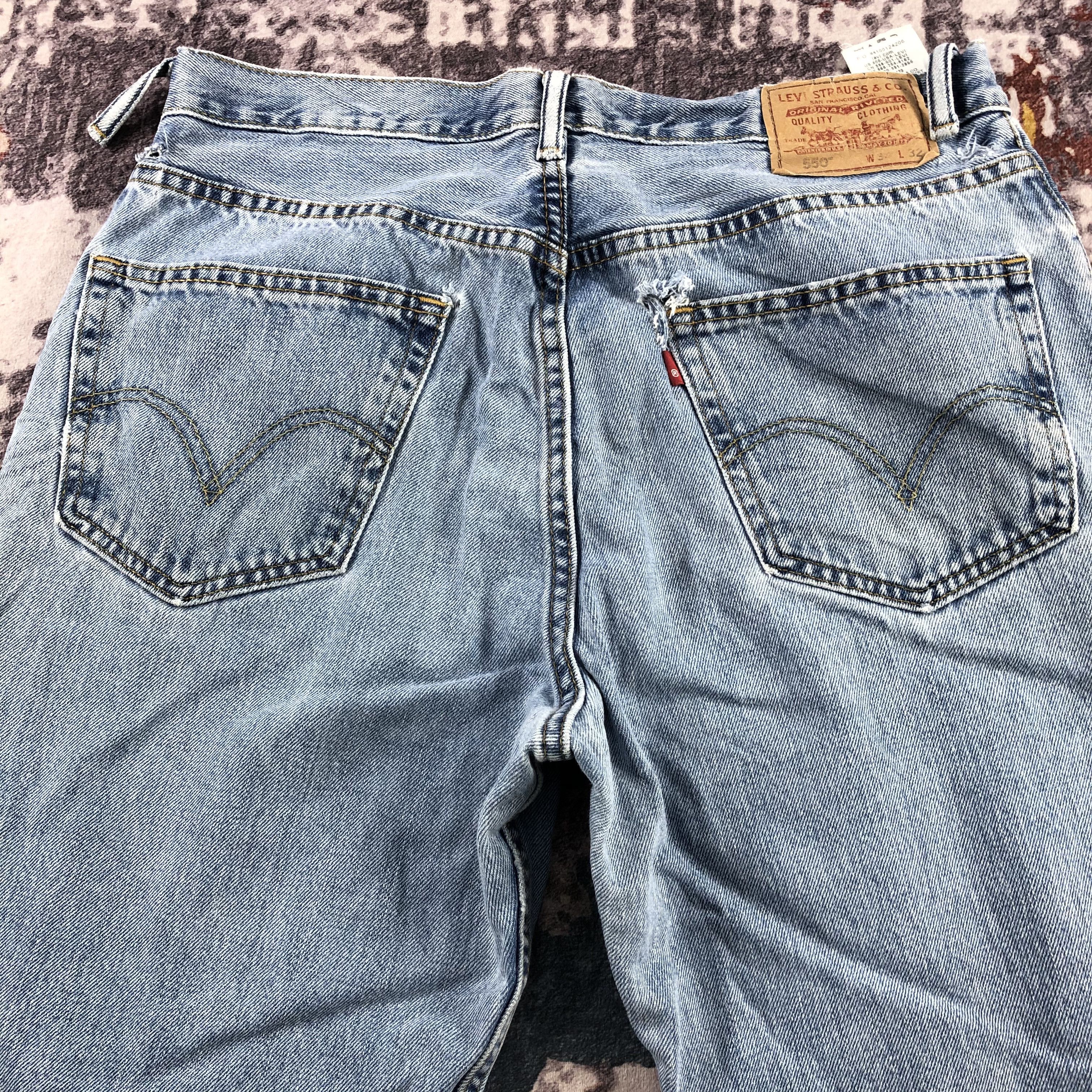 Levi's × Vintage Vintage Blue Wash Levis 550 Jeans-JM3170 Size US 35 - 5 Thumbnail