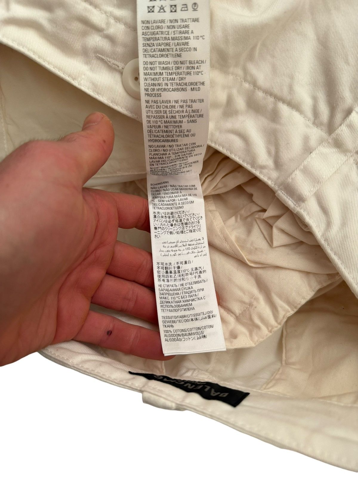 Balenciaga 2022 Heavy Kick Cargo Pants White Baggy Size US 32 / EU 48 - 9 Thumbnail