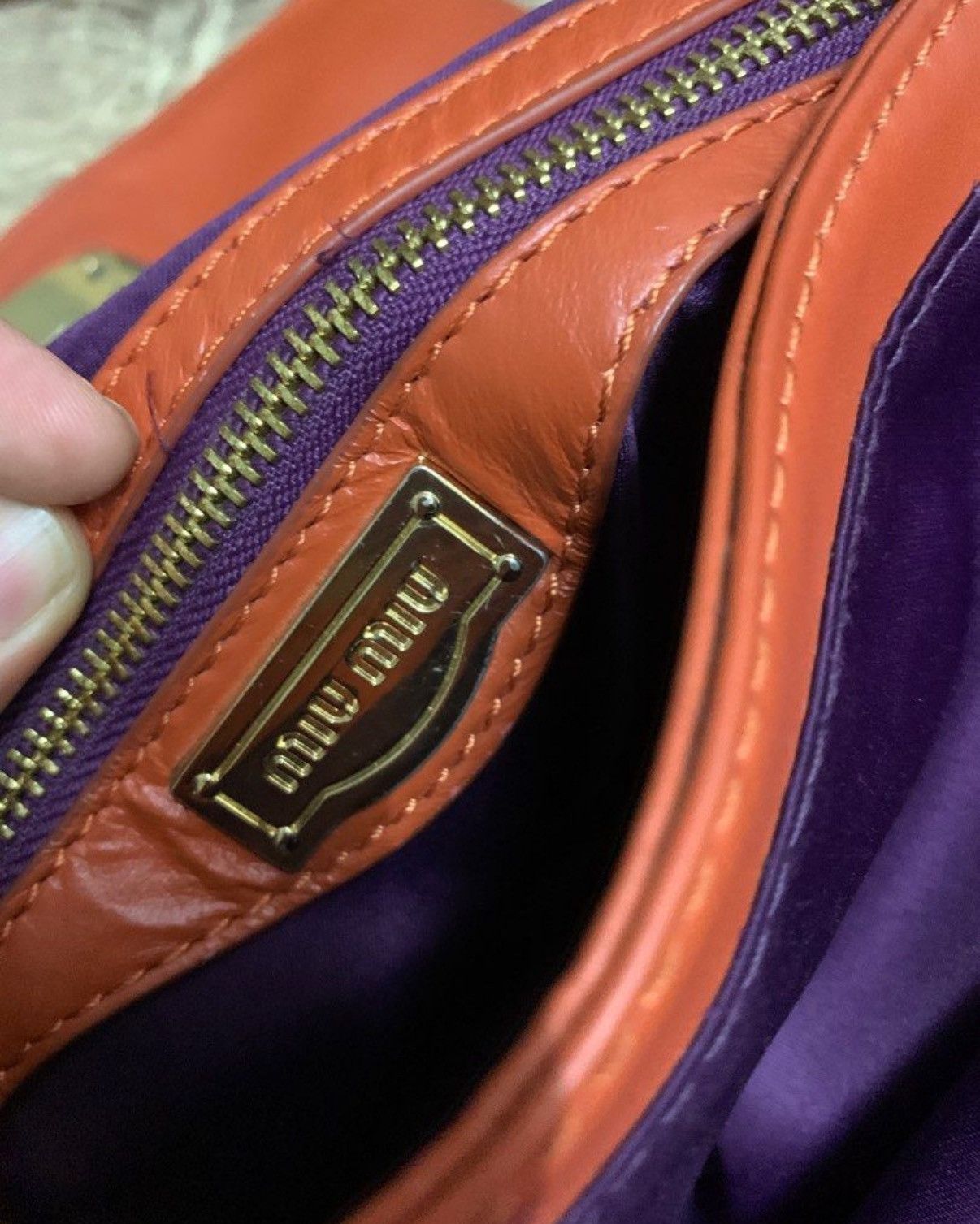 Genuine Leather × Miu Miu Y2K Miu Miu Cross Body Bag Leather Made in Italy Size ONE SIZE - 8 Thumbnail
