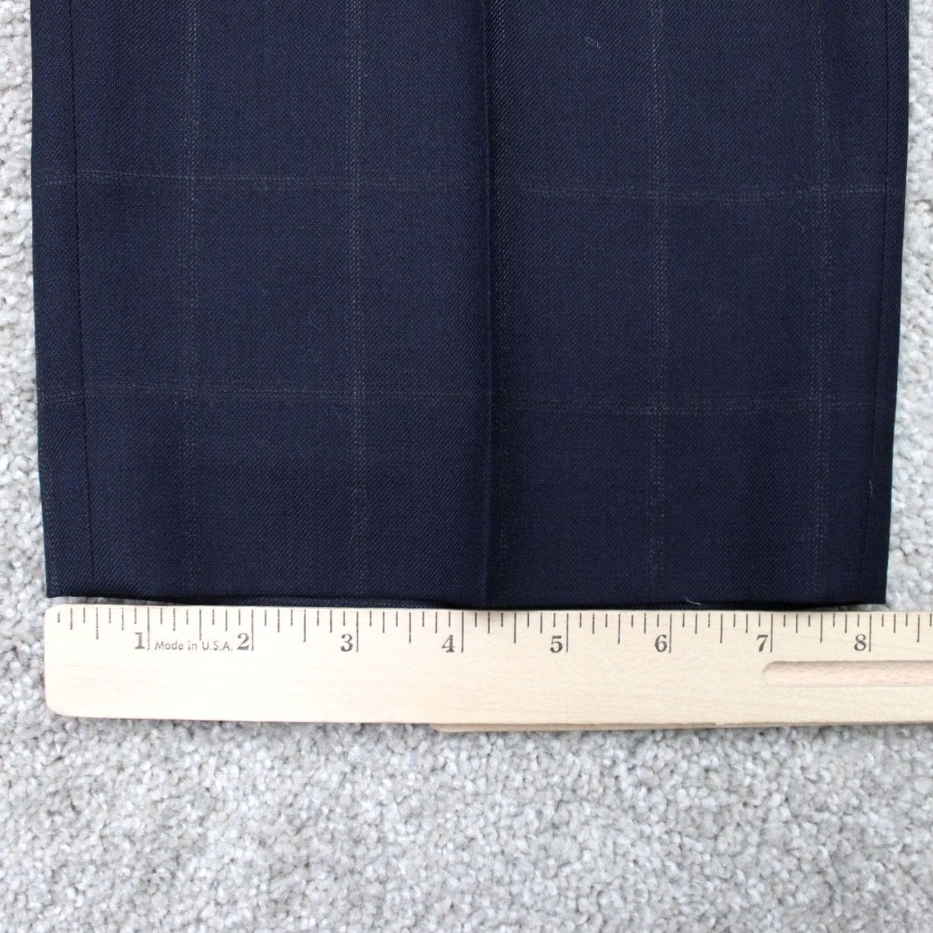 Ralph Lauren LAUREN Ralph Lauren Pants Mens 42x32 Blue Windowpane Wool Polyester Flat Front Dress Pants Regular Rise Straight 42 in Inseam 32 in Size US 42 / EU 58 - 5 Thumbnail