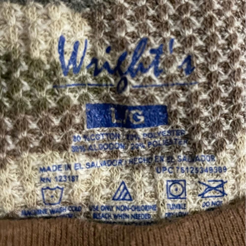 Designer VTG Wright Knit Thermal Long Sleeve Size L / US 10 / IT 46 - 3 Thumbnail