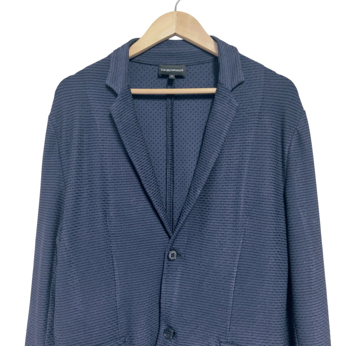 Emporio Armani Emporio Armani Textured Knit Blazers Navy Size US M / EU 48-50 / 2 - 5 Thumbnail