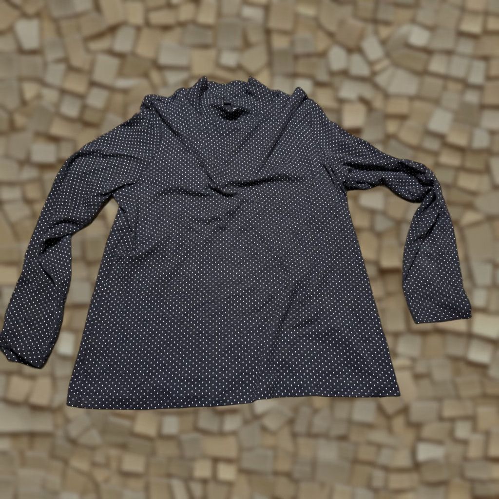 Croft & Barrow Croft & Barrow Shirt Women's XL Black White Polka Dots Long Sleeve Blouse Casual Mens? Size XL / US 12-14 / IT 48-50 - 1 Thumbnail