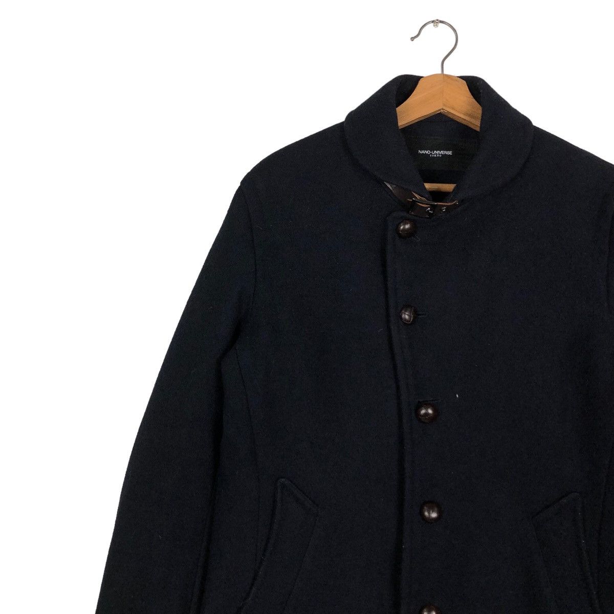Issey Miyake 🔥Rich Black Vintage Wool Jacket Biker Nano Universe Tokyo Size US M / EU 48-50 / 2 - 7 Thumbnail