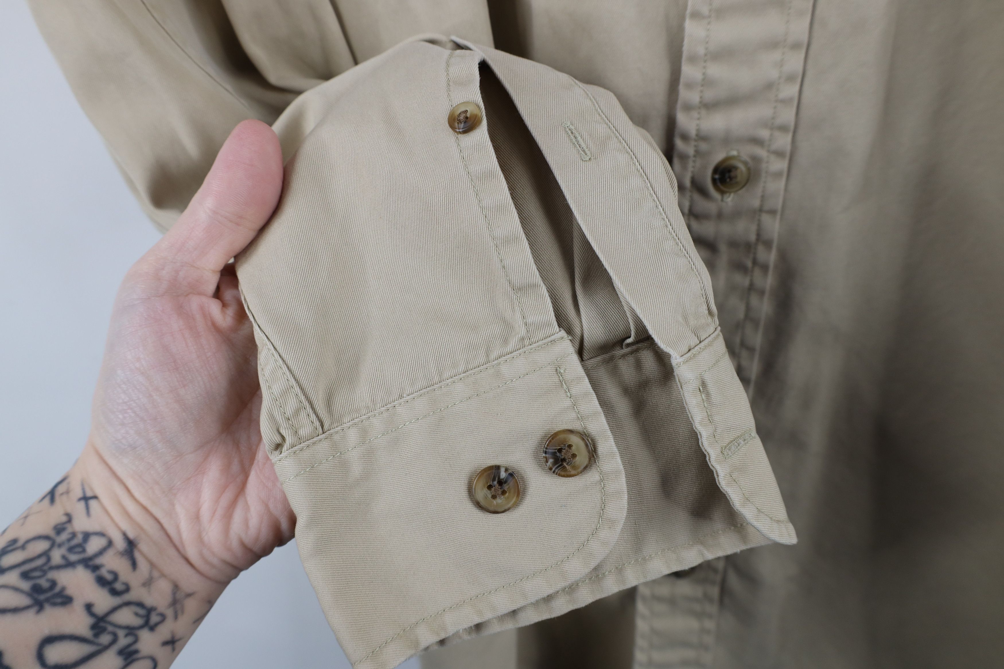 Banana Republic × Vintage Vintage 90s Banana Republic Heavy Cotton Button Down Shirt Size US L / EU 52-54 / 3 - 6 Thumbnail