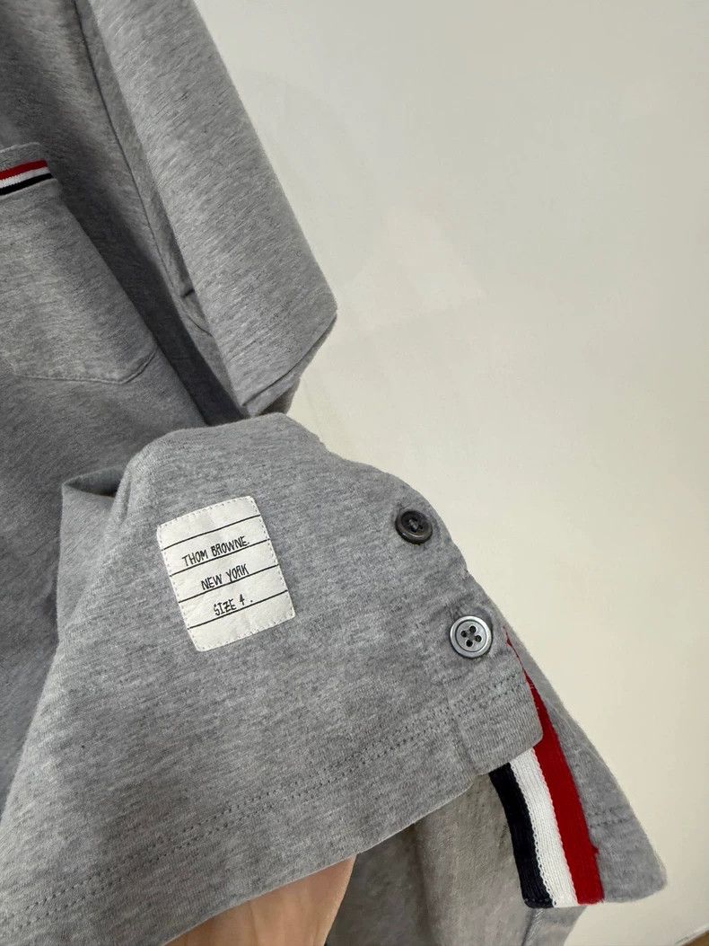 Thom Browne Thom Browne Grey T-shirt, short sleeves Size US XL / EU 56 / 4 - 4 Thumbnail