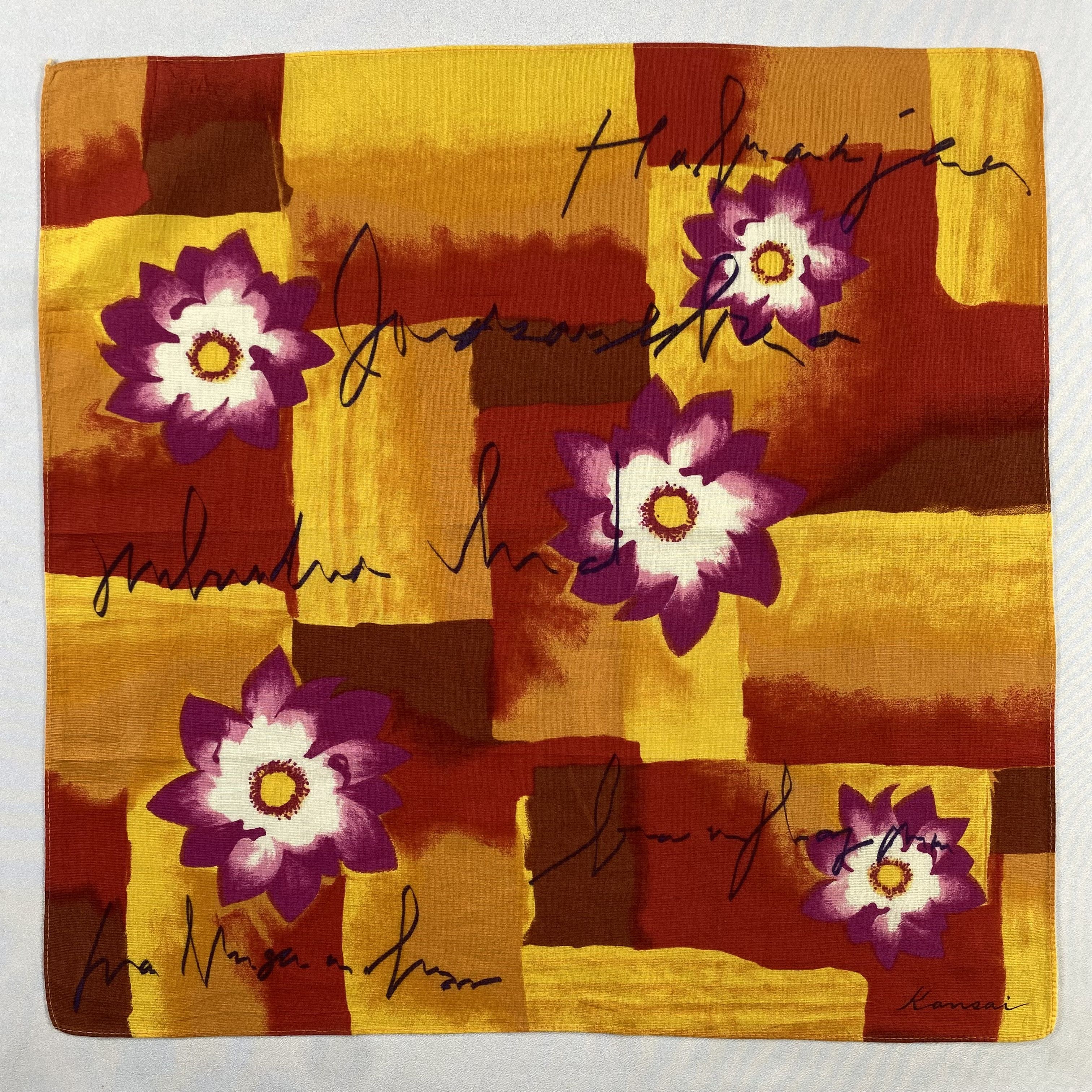 Kansai Yamamoto × Vintage Kansai Yamamoto Neckerchief / Bandana / Handkerchief-P1204 Size ONE SIZE - 1 Thumbnail