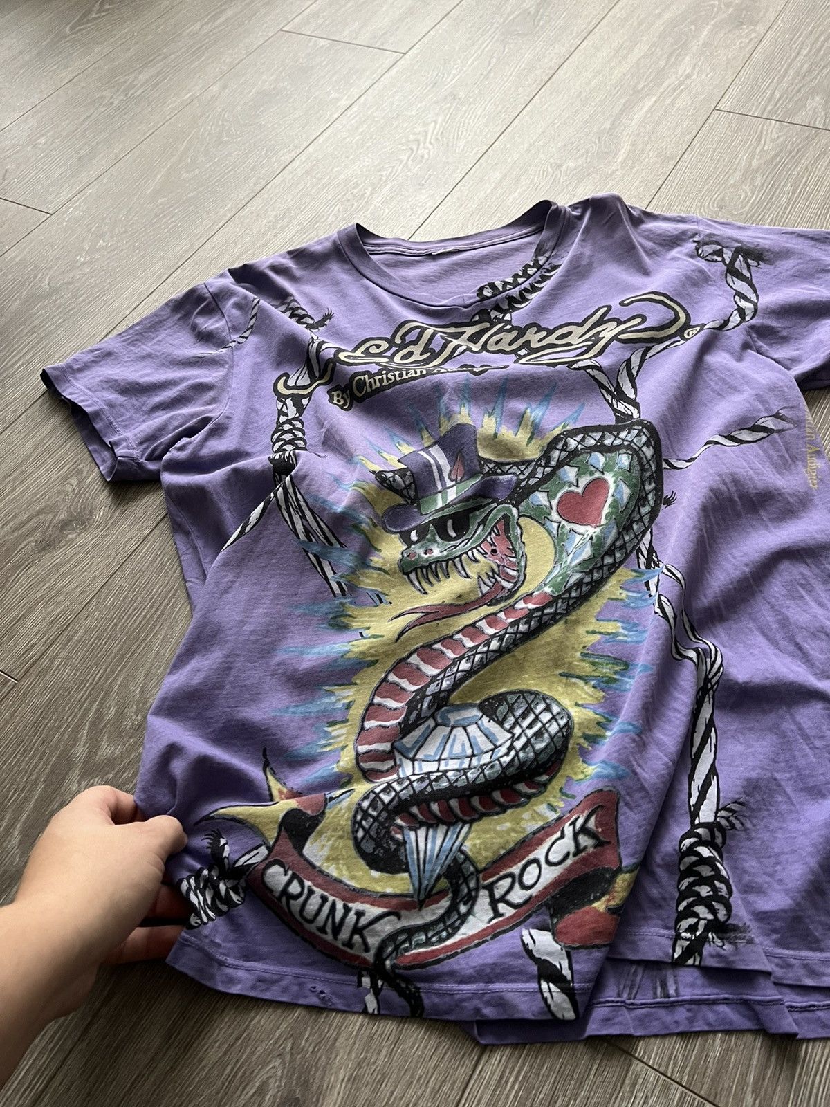 Christian Audigier × Ed Hardy × Vintage Vintage 💥 Ed Hardy by Christian Audigier T-Shirt Y2K Tee Size US L / EU 52-54 / 3 - 11 Thumbnail