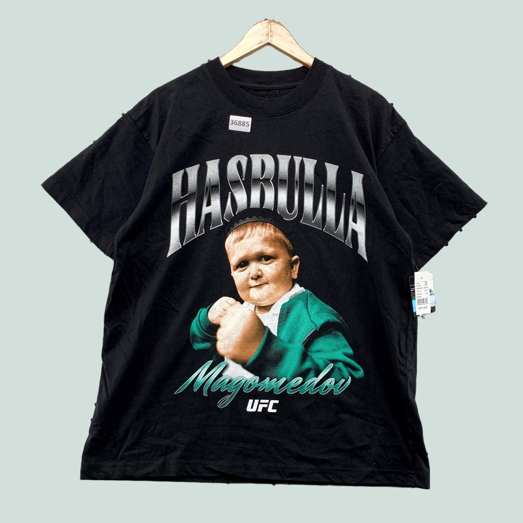 UFC UFC Hasbulla Shirt Mens Medium Black Short Sleeve Magomedov NWT Size US M / EU 48-50 / 2 - 1 Thumbnail