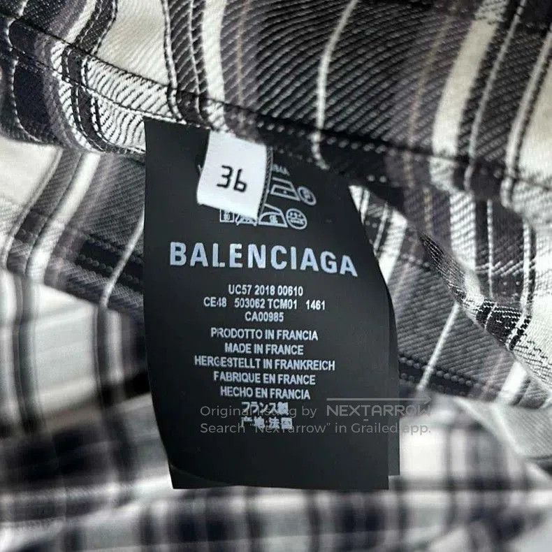 Balenciaga Balenciaga Classic Plaid Shirt. Size US XS / EU 42 / 0 - 6 Thumbnail