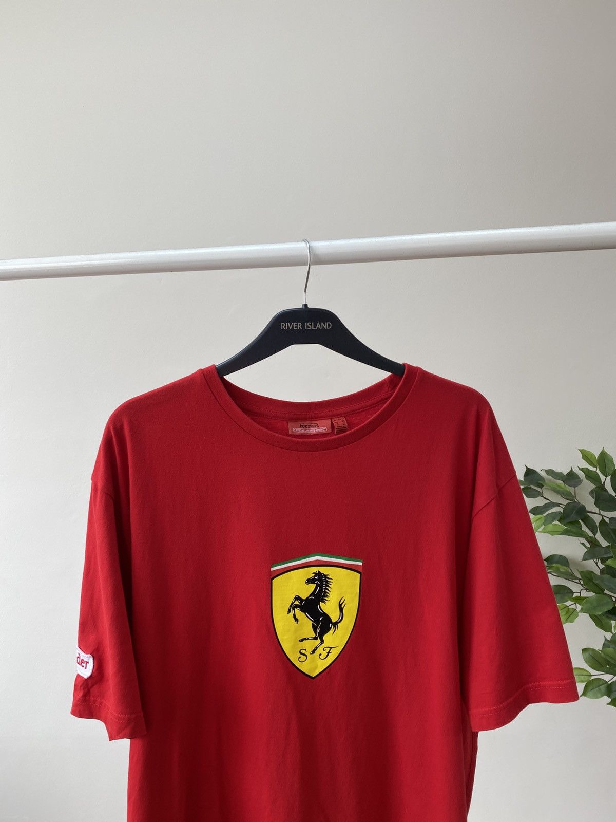 Ferrari × Vintage Vintage Ferrari Big Logo Racing T-Shirt Size US XL / EU 56 / 4 - 4 Thumbnail
